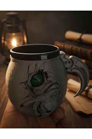Ejderha Gözü Kuluçka Bardak Tutucu - 3d Baskı Fantasy (14x11x10 Cm)
