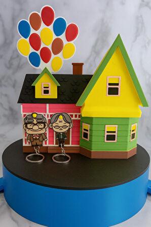 Yukarı Bak Temalı Anahtar Askısı