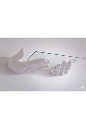 3D Baskı Dekoratif El Şeklinde Raf Ayağı (2 Adet) - Modern Duvar Rafı Tutucu