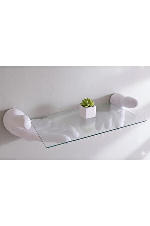 3D Baskı Dekoratif El Şeklinde Raf Ayağı (2 Adet) - Modern Duvar Rafı Tutucu