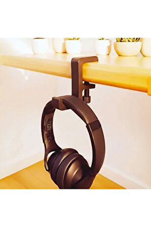 Masa Altı Kulaklık Askısı - Vidalı Kelepçeli Tip (3D Baskı)