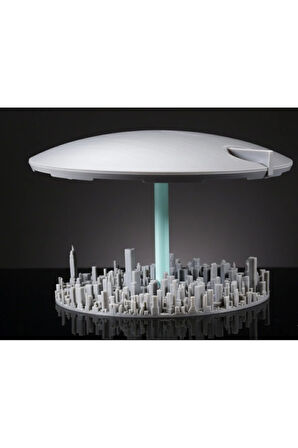 Independence Day - Alien City Destroyer 3D Baskı Maket - Sinema Temalı Koleksiyonluk Heykelcik