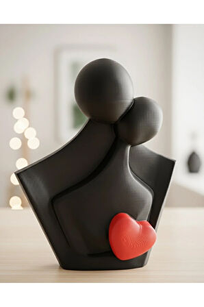 Sonsuz Kucaklaşma - Modern Tasarım 3D Baskı Sevgi Heykeli (20 cm)