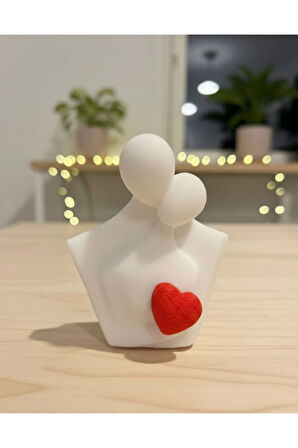 Sonsuz Kucaklaşma - Modern Tasarım 3D Baskı Sevgi Heykeli (20 cm)