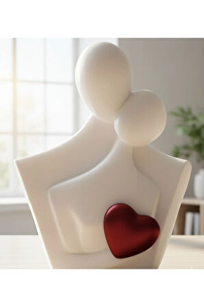 Sonsuz Kucaklaşma - Modern Tasarım 3D Baskı Sevgi Heykeli (20 cm)