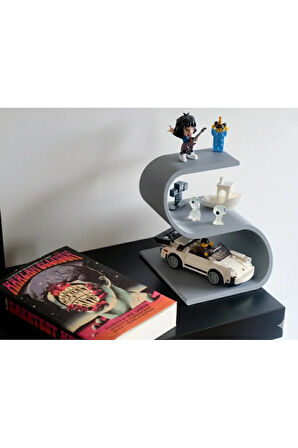 Modern Figür Sergileme Rafı | 3D Baskı PLA | 15x16 cm Koleksiyonluk Stand