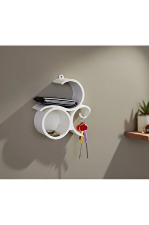 KEY-HUB 3D Duvar Organizer : Anahtarlık, Cüzdan ve Bozuk Para Standı (PLA Malzeme)
