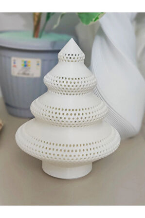3D Baskı Spiral Desenli Ağaç Model Tealight Lamba