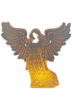 Işıklı Melek Figürü – Tealight Dahil Dekoratif Aydınlatma