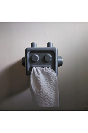 Robot Tasarımlı 3D Baskı Tuvalet Kağıdı Tutucu – 15 cm