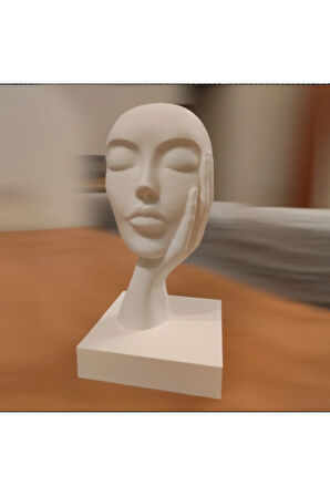 Sanatsal Yüz Figürü – Modern 3D Yazıcı Baskı Heykel