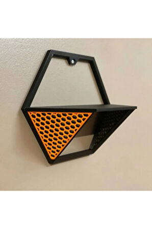 Hexagon Duvar Rafı (18x21x10 cm) 3D Yazıcı Baskı
