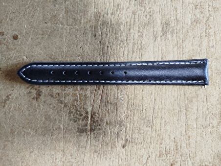 Gogoey Deri Kordon Saat Kayışı Siyah 16 Mm Dks16