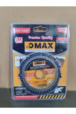 KLC 115 mm 4" Taşlama Makine Uyumlu Zincirli Ahşap Testeresi Kesme Oyma Şekil Verme Testeresi 1 Adet