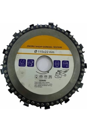 KLC 115 mm 4" Taşlama Makine Uyumlu Zincirli Ahşap Testeresi Kesme Oyma Şekil Verme Testeresi 1 Adet