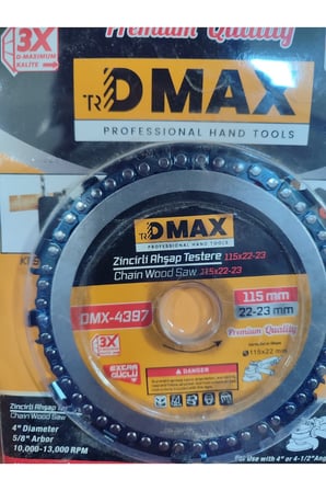 KLC 115 mm 4" Taşlama Makine Uyumlu Zincirli Ahşap Testeresi Kesme Oyma Şekil Verme Testeresi 1 Adet