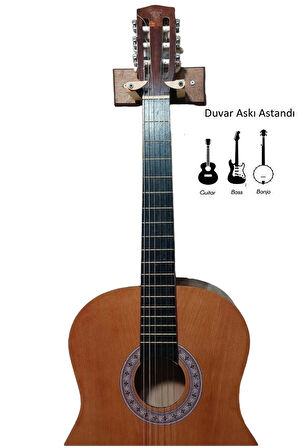 Dekoratif Ahsap Tasarım Sehpa Akustik - Klasik - Elektro - Electric - Bass Gitar Duvar Standı