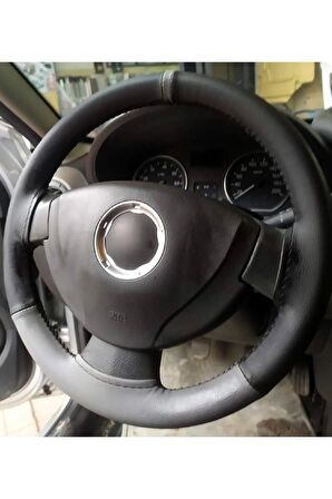 Fiat Doblo Uyumlu Dikmeli Direksiyon Kılıfı Iki Renkli Gri Yüzüklü