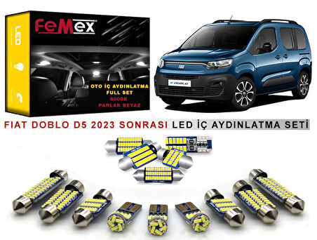 Fiat Doblo D5 LED İç Aydınlatma Ampul Seti FEMEX Parlak Beyaz