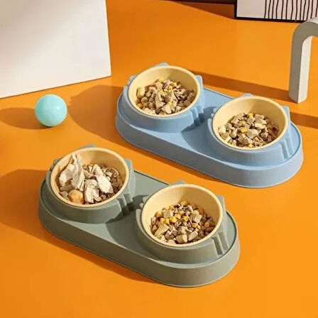 Çift Bölmeli Mama ve Su Kabı