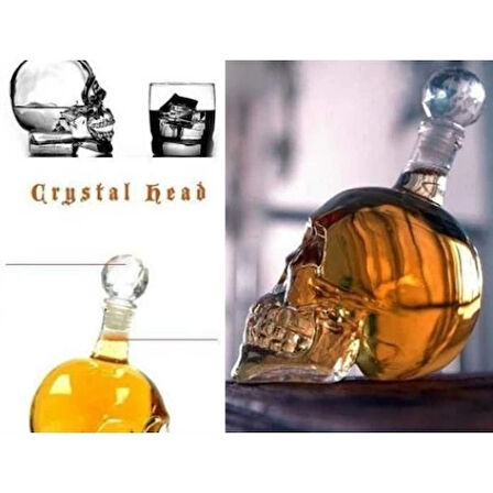 Dodes Crystal Head Kuru Kafa Cam Şişe 350 ml