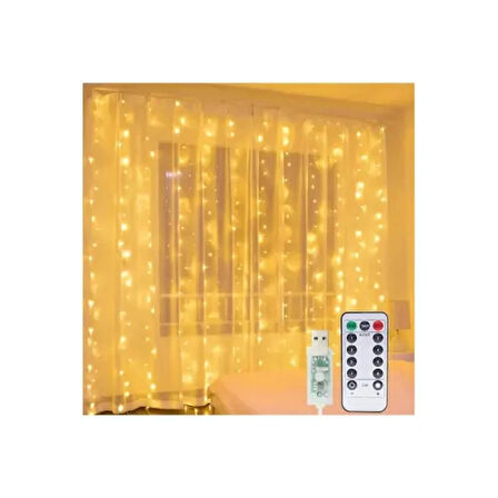 8 Fonksiyonlu Uzaktan Kumandalı Peri Perde Led - 3x3 Metre Günışığı