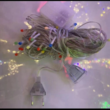 10m 100 Led Damla Uçlu Led Işık Kırmızı Işık Şeffaf Kablo