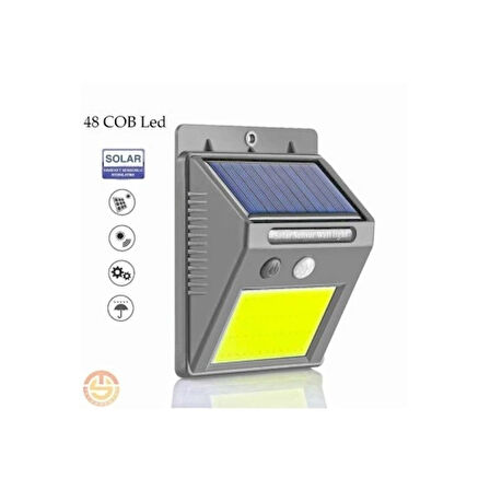 Hareket Sensörlü Solar 48 Led Bahçe Lambası