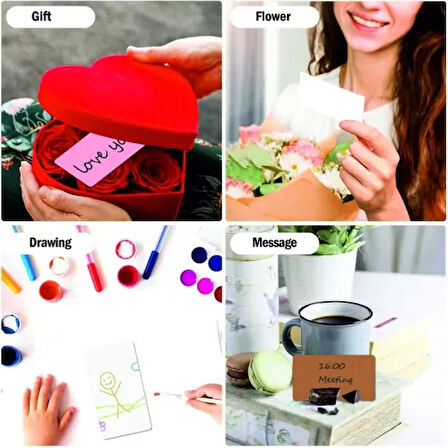 Boş Kelime Kartları 5x8 cm - 50 Adet Oval Kenarlı | Tabu &amp; Not Kartları - Kraft