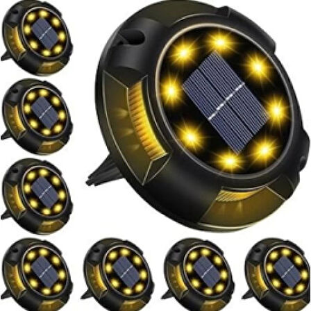 Solar Güneş Panelli LED Bahçe Ledi (8'li Set)