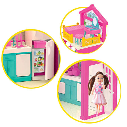 Lola'nın 3 Katlı Evi - Ev Oyuncak - Lola'nın 3 Katlı Ev Seti - Barbie Ev Seti