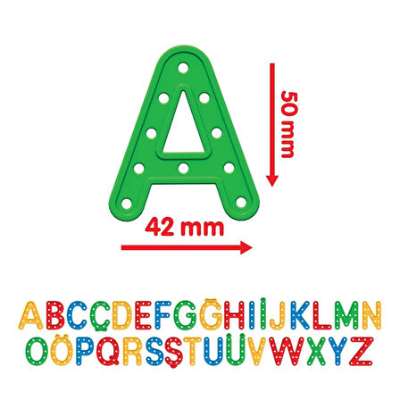 Harflerle Aktivite Oyunu - Lego Setleri - Alfabe Oyunu - Şekilli Lego