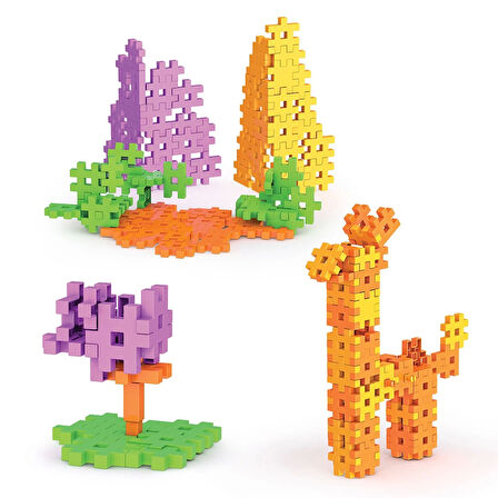 FunFun Puzzle (128 Parça) - Lego Setleri - Geometrik Oyuncak - Fun-Fun - Kare Bloklar