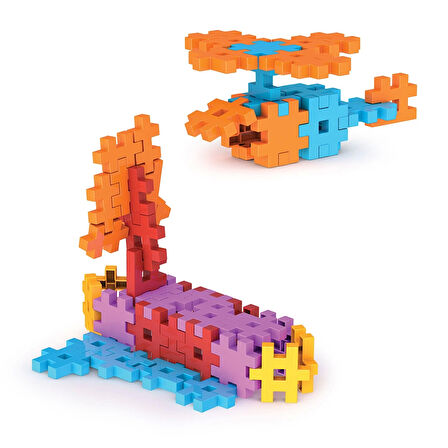 FunFun Puzzle (192 Parça) - Lego Setleri - Geometrik Oyuncak - Fun-Fun - Kare Bloklar