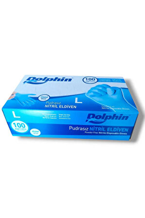 Mavi Pudrasız Nitril Eldiven L beden