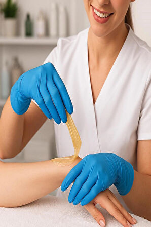 Dolphin L Beden, Mavi, Nitril, Muayene Eldiveni, Pudrasız, Latekssiz, Kutuda 100 Adet