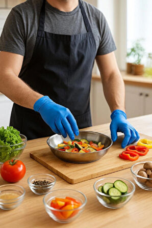 Dolphin M Beden, Mavi, Nitril, Muayene Eldiveni, Pudrasız, Latekssiz, Kutuda 100 Adet