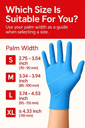 Dolphin M Beden, Mavi, Nitril, Muayene Eldiveni, Pudrasız, Latekssiz, Kutuda 100 Adet