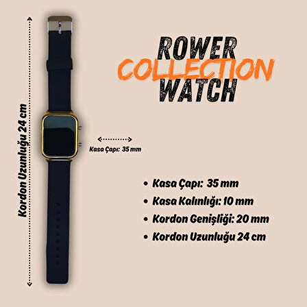 Rower Collection Gold Kadın Kol Saati Dijital Led Ekran Kadın Kol Saati