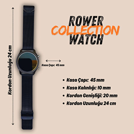 Rower Collection Erkek Kol Saati Dijital Led Ekran Hasır Kordon