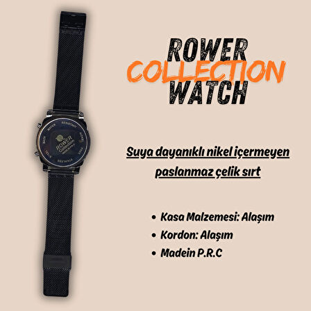 Rower Collection Erkek Kol Saati Dijital Led Ekran Hasır Kordon