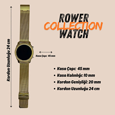 Rower Collection Hasır Kordon Dijital Led Ekran Erkek Kol Saati