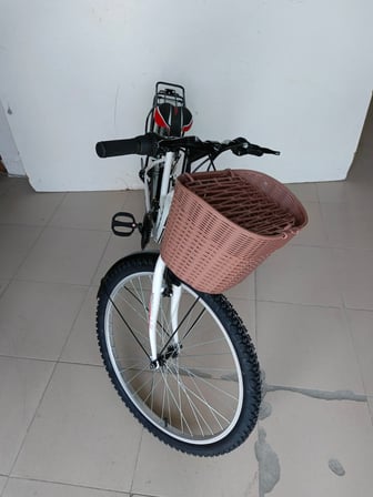 Dorello 26 Jant Alanya Bisiklet Sepetli Model Beyaz Renk - Renk: Beyaz
