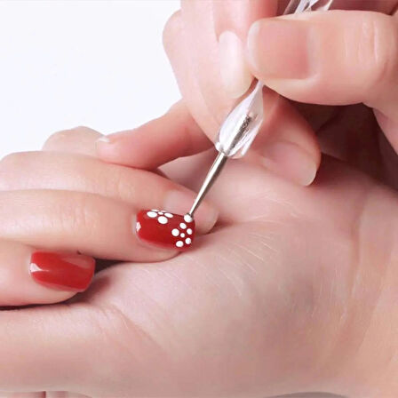 Tırnak Süsleme Nail Art Kalemi 5li ; Dot Seti Noktalama Kalemi 