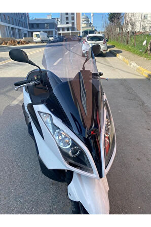Kymco Downtown Siperlik Ön Cam 2010 2015 Model 78cm Açıkfüme Renkli 4mm UZUN CAM