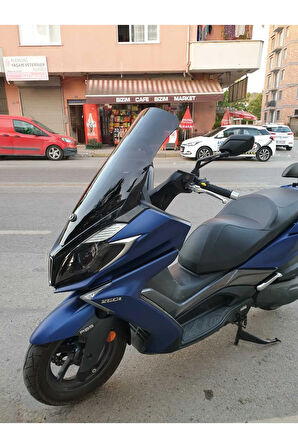 Kymco Downtown 250i Siperlik Ön Cam 2016 2024 Model 78cm Siyah Renkli 4mm UZUN CAM