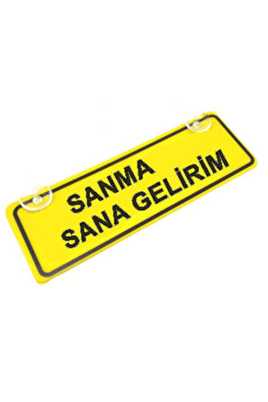 Sanma Sana Gelirim Sök-tak Pratik Yeni Nesil Sarı Dekor Plaka