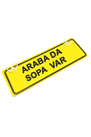 Arabada Sopa Var Sök-Tak Pratik yeni nesil Sarı Dekor Plaka