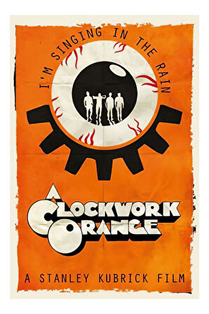 Clockwork Orange Ahşap Mdf Poster, Modern Duvar Dekoru, Sanatsal Poster, Ev Duvar Süs