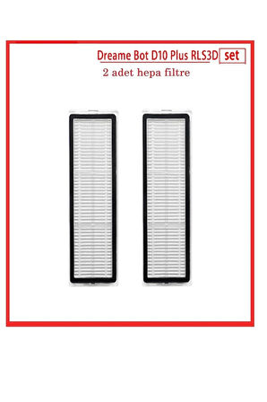 Dreame Bot D10 Plus + RLS3D Robot süpürge hepa filtre 2 adet